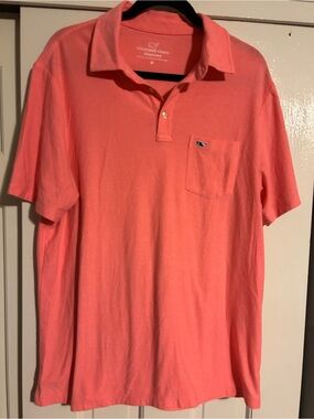 Vineyard Vines Coral Pocket Polo Shirt